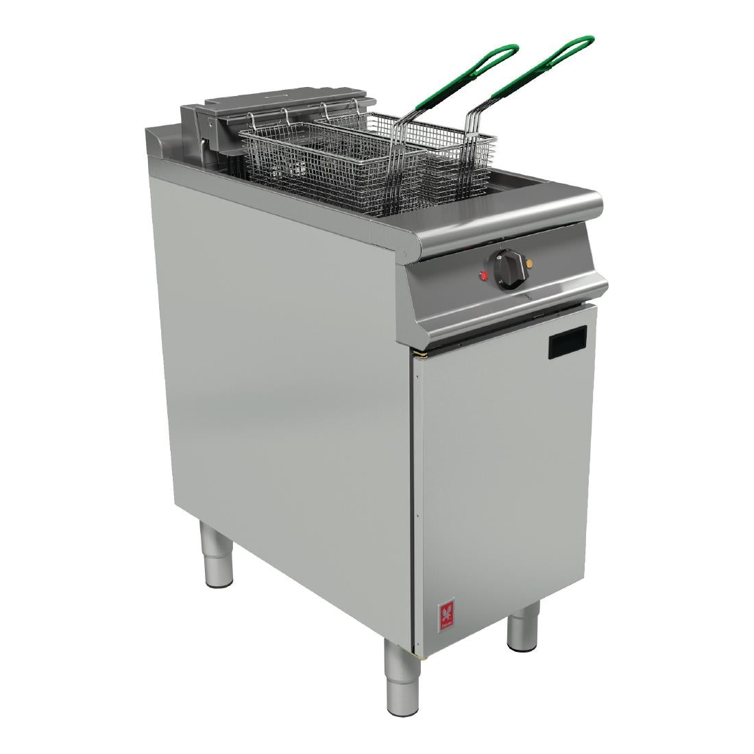 Falcon Dominator Single Tank Twin Basket Free Standing Electric Filtration Fryer E3840F - GP094 Freestanding Gas Fyers Falcon