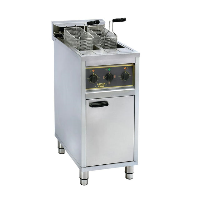 Roller Grill Twin Tank Twin Basket Free Standing Electric Fryer RFE20C - GP313 Freestanding Electric Fryers Roller Grill