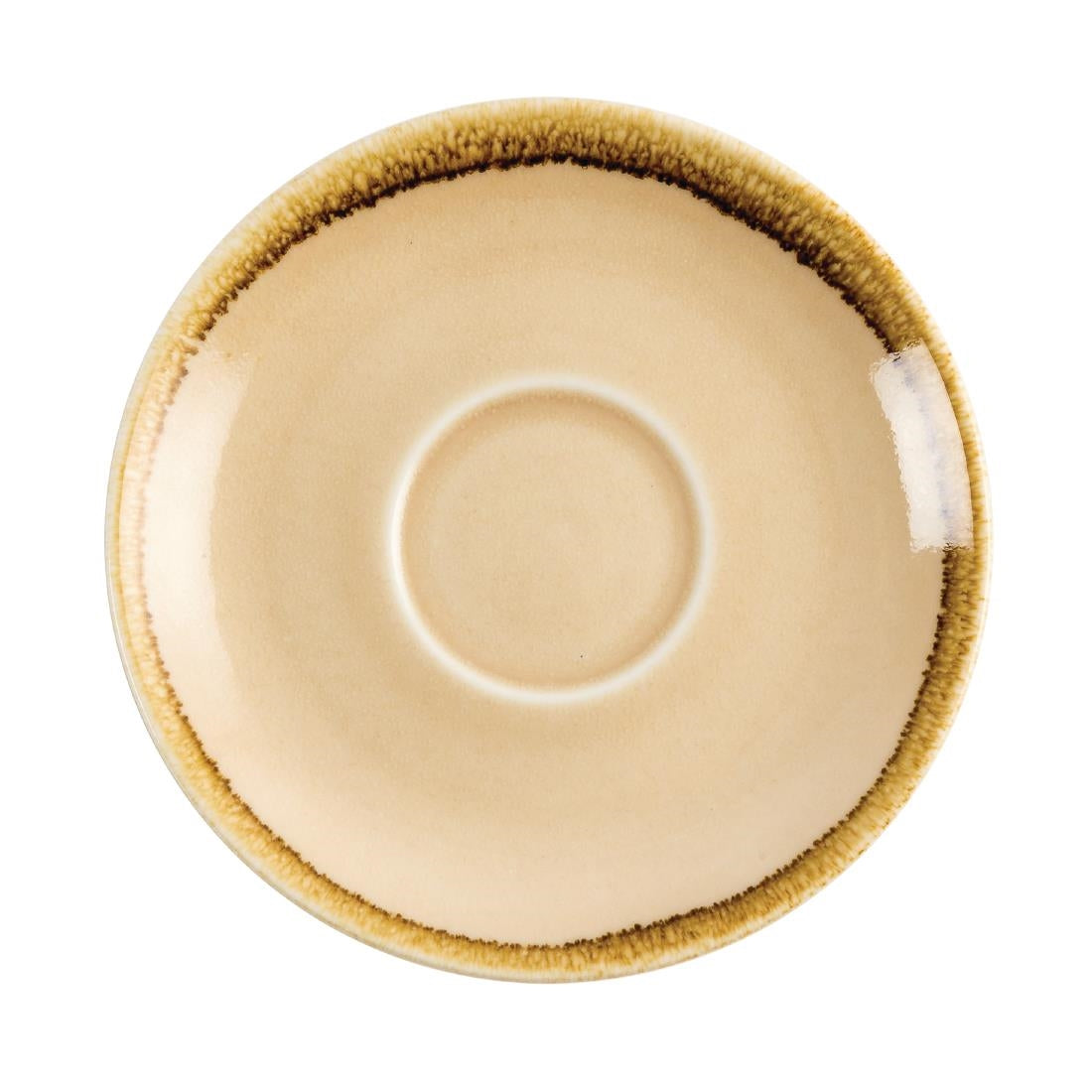 Olympia Kiln Cappuccino Saucer Sandstone 140mm (Pack of 6) - GP331 Olympia