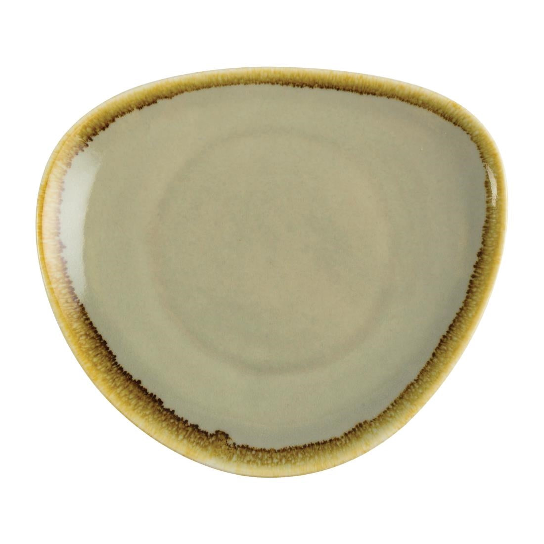 Olympia Kiln Triangular Side Plate Moss 165mm (Pack of 6) - GP472 Plates Olympia