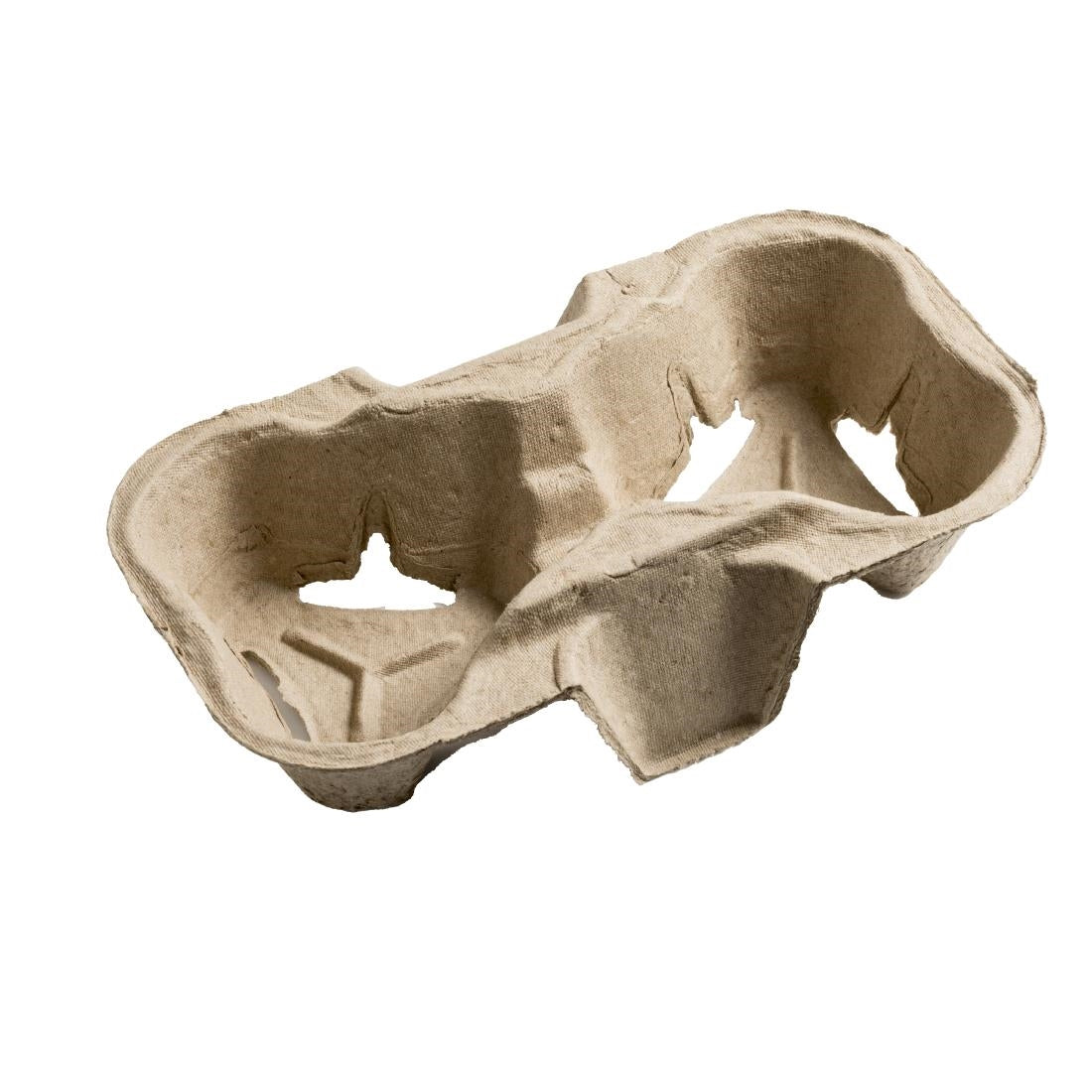 Moulded Pulp Fibre Two Cup Carrier (Pack of 360) - GP566 Cup Holders & Stirrers Grab & Go