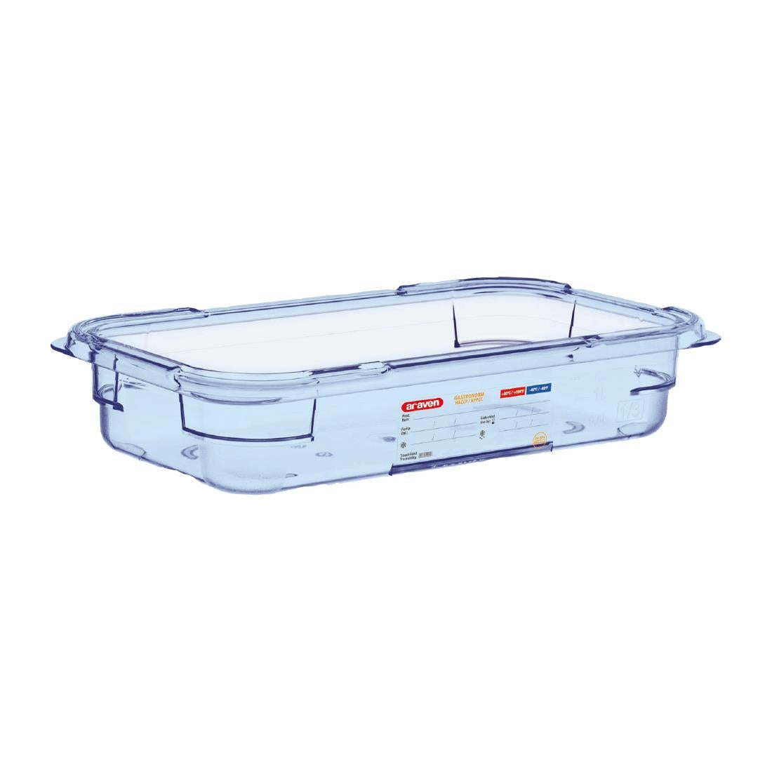 Araven ABS Food Storage Container Blue GN 1/3 65mm - GP578 Araven
