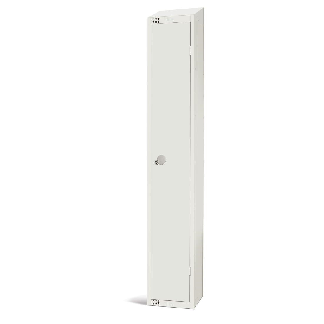 Elite Single Door Manual Combination Locker Locker White with Sloping Top - GR309-CLS Steel Lockers 450mm Deep Elite Lockers
