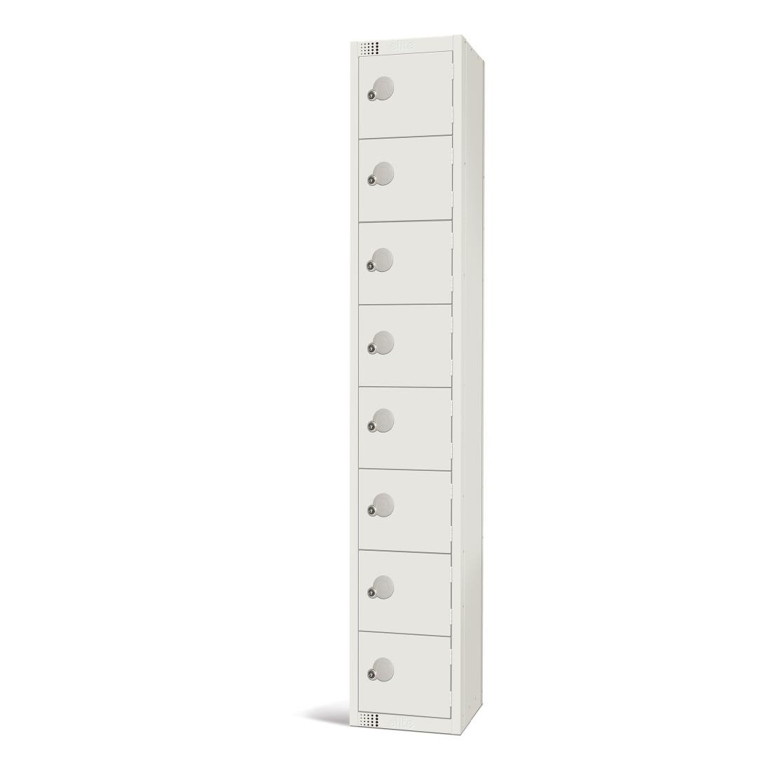Elite Eight Door Electronic Combination Locker White - GR315-EL Steel Lockers 450mm Deep Elite Lockers