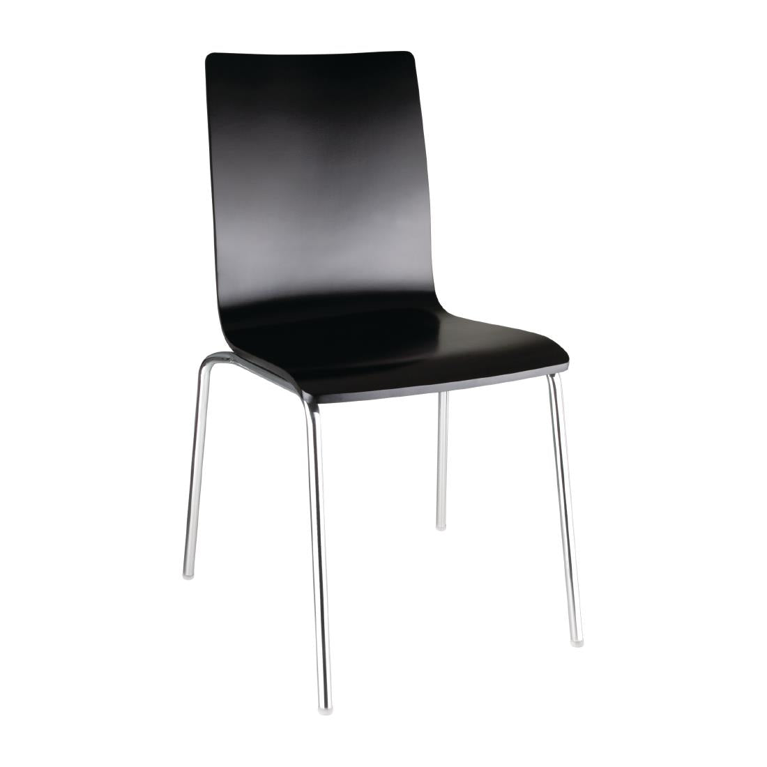 Bolero Black Square Back Side Chair (Pack of 4) - GR345 Wooden Dining Chairs Bolero