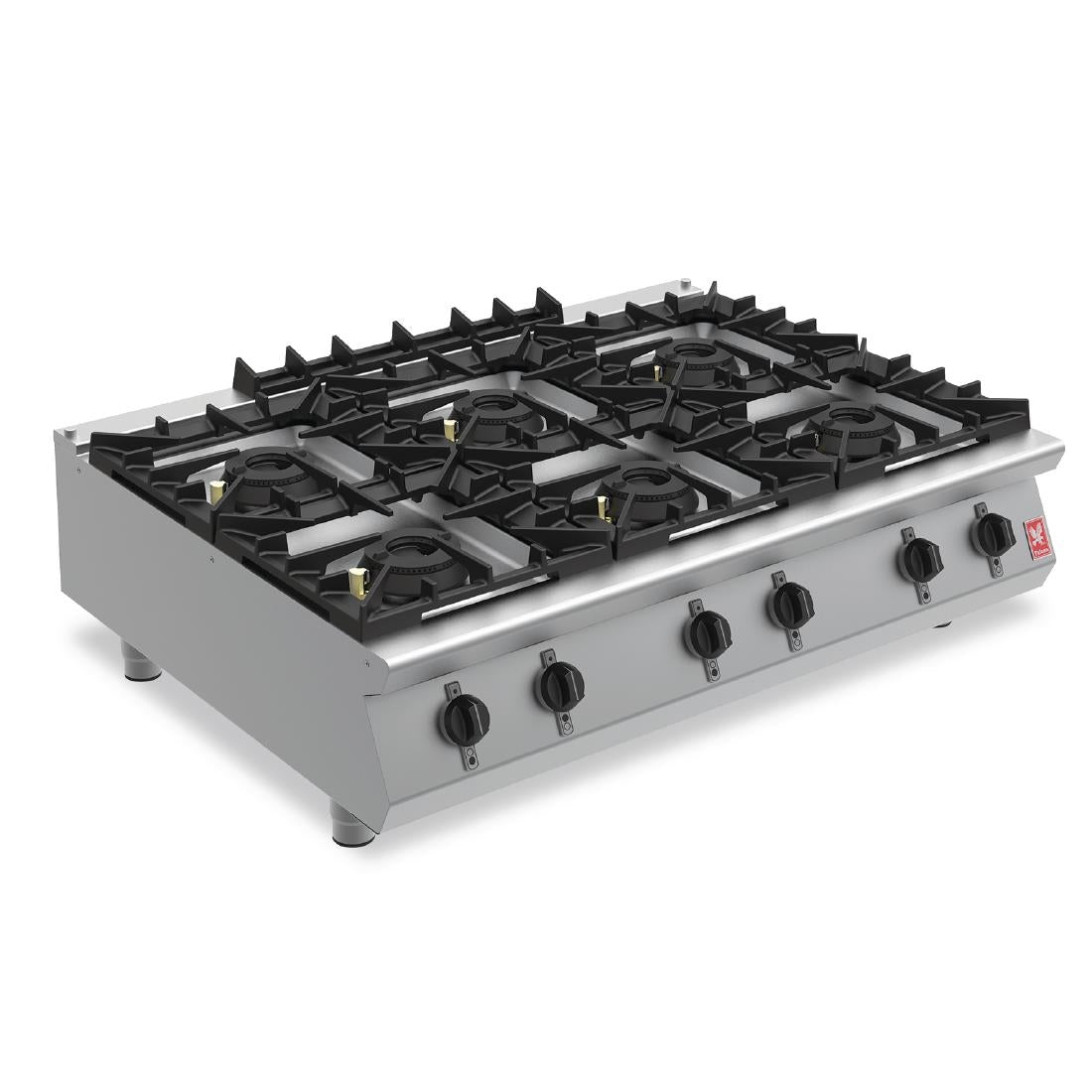 Falcon F900 Six Burner Countertop Boiling Hob Natural Gas G90126 - GR405-N Falcon