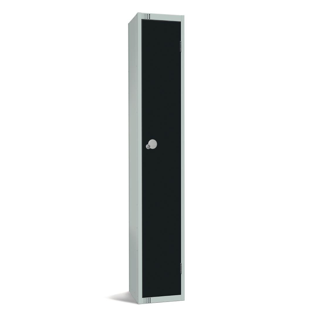 Elite Single Door Coin Return Locker Black - GR670-CN Steel Lockers 300mm Deep Elite Lockers