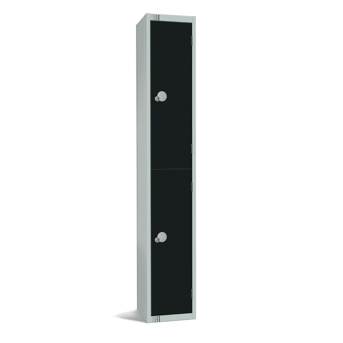 Elite Double Door Coin Return Locker Graphite Black - GR671-CN Steel Lockers 300mm Deep Elite Lockers