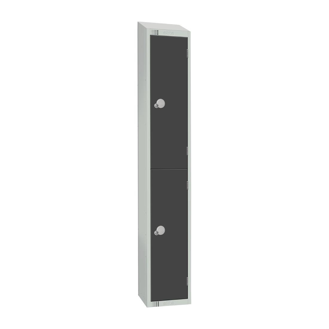 Elite Double Door Electronic Combination Locker with Sloping Top Graphite Grey - GR692-ELS Steel Lockers 450mm Deep Elite Lockers