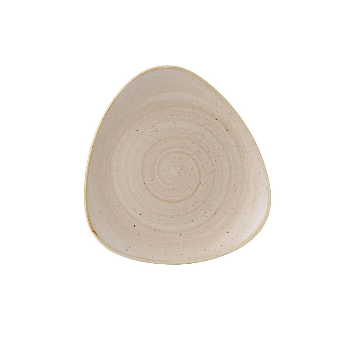 Churchill Stonecast Triangle Plates Nutmeg Cream 229mm (Pack of 12) - GR940 Plates Churchill