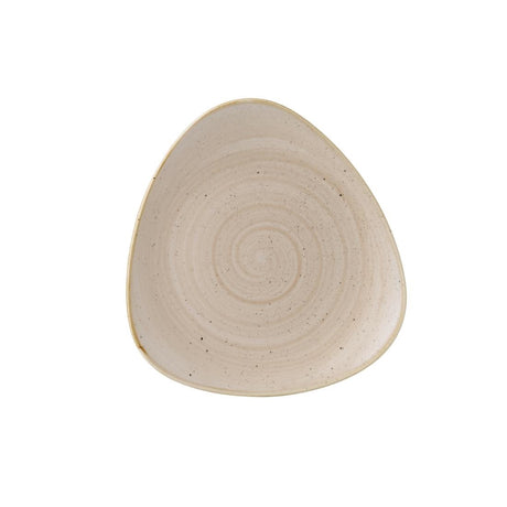 Churchill Stonecast Triangle Plates Nutmeg Cream 229mm (Pack of 12) - GR940 Plates Churchill