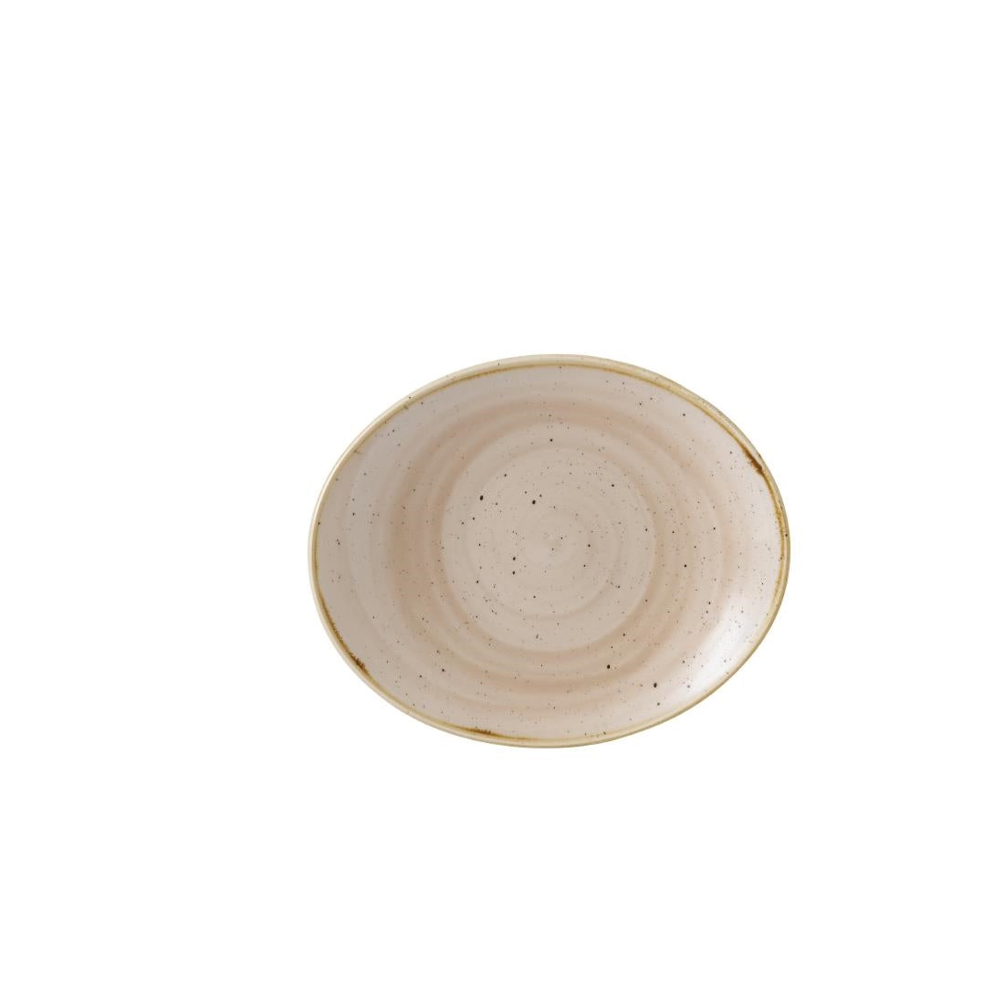 Churchill Stonecast Oval Coupe Plate Nutmeg Cream (Pack of 12) - GR946 Plates Churchill