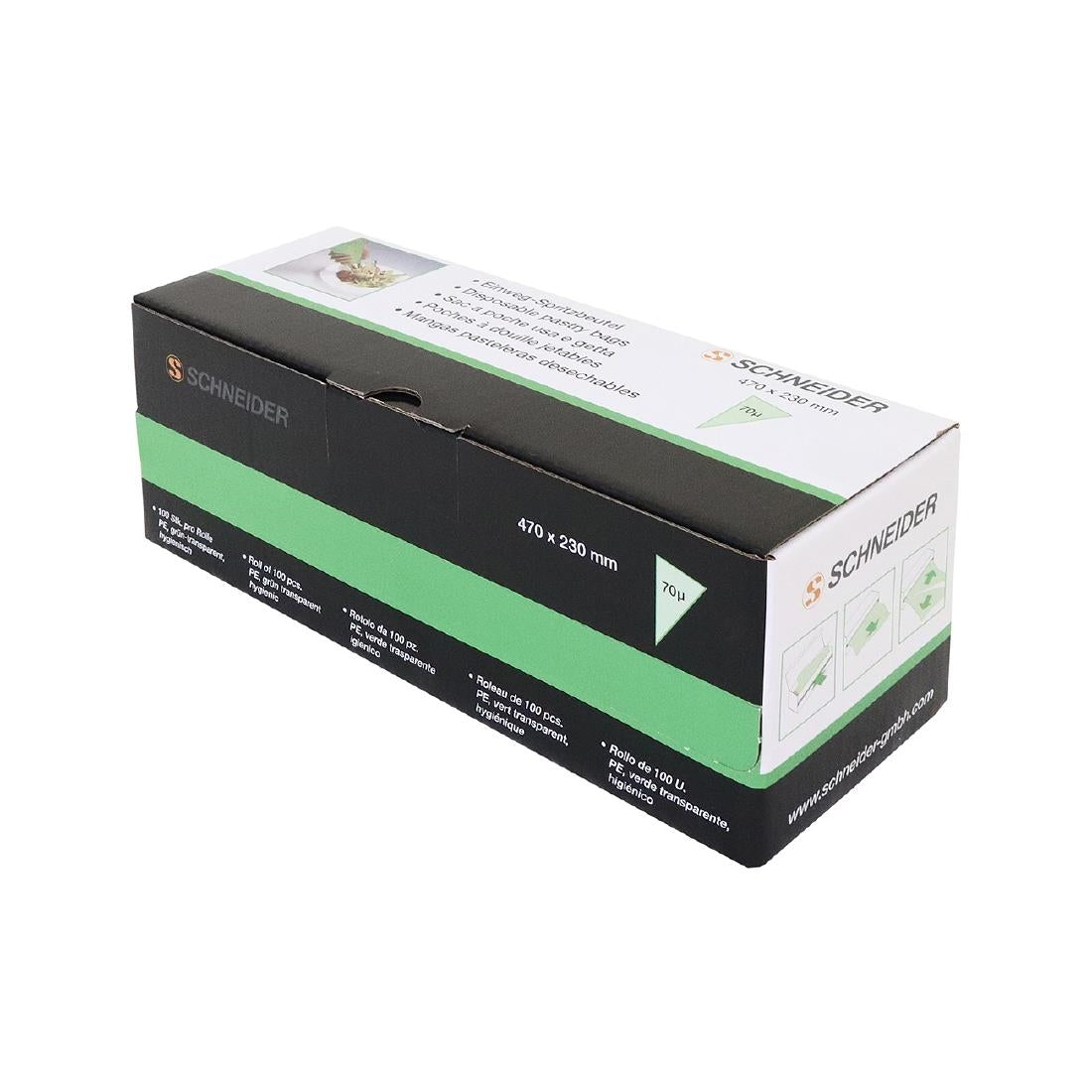 Schneider Green Disposable Piping Bags 47cm (Pack of 100) - GT123 Schneider