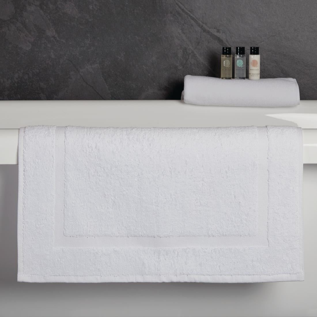 Mitre Essentials Capri Bath Mat White - GT750 Mitre Essentials