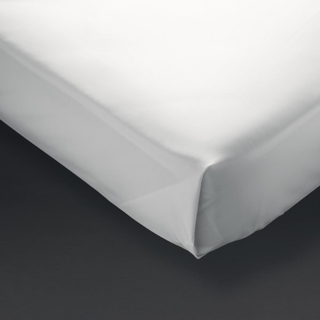 Mitre Comfort Cairo Flat Sheet White 180cm - GW923 Mitre Comfort