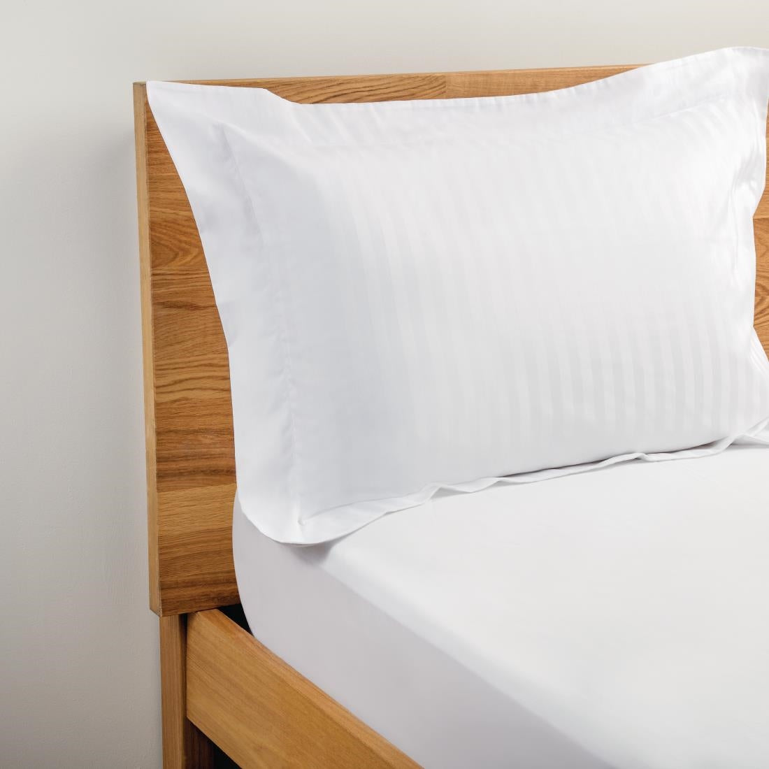 Mitre Comfort Satin Oxford Pillowcase White (Pack of 2) - HB603 Mitre Comfort