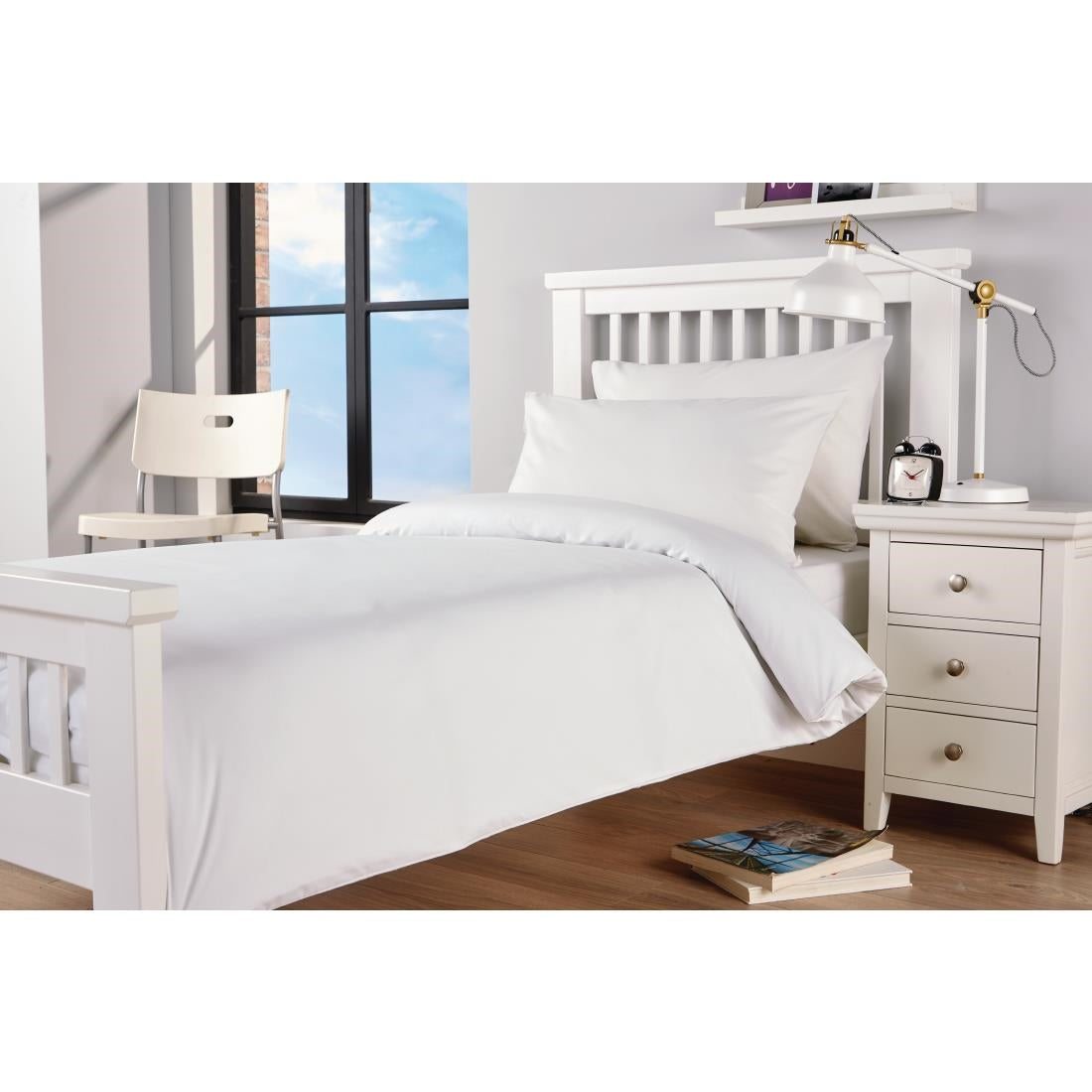 Mitre Essentials Spectrum Duvet Cover White Single - GT870 Mitre Essentials