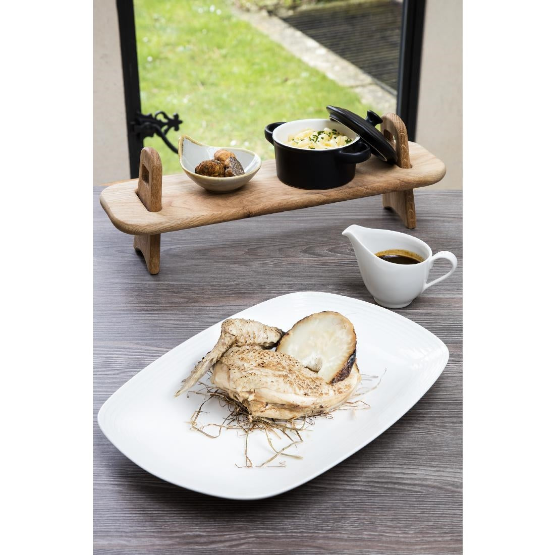 Olympia Mini Round Pots Black 142ml 5oz (Pack of 4) - DK820 Olympia Crockery Olympia