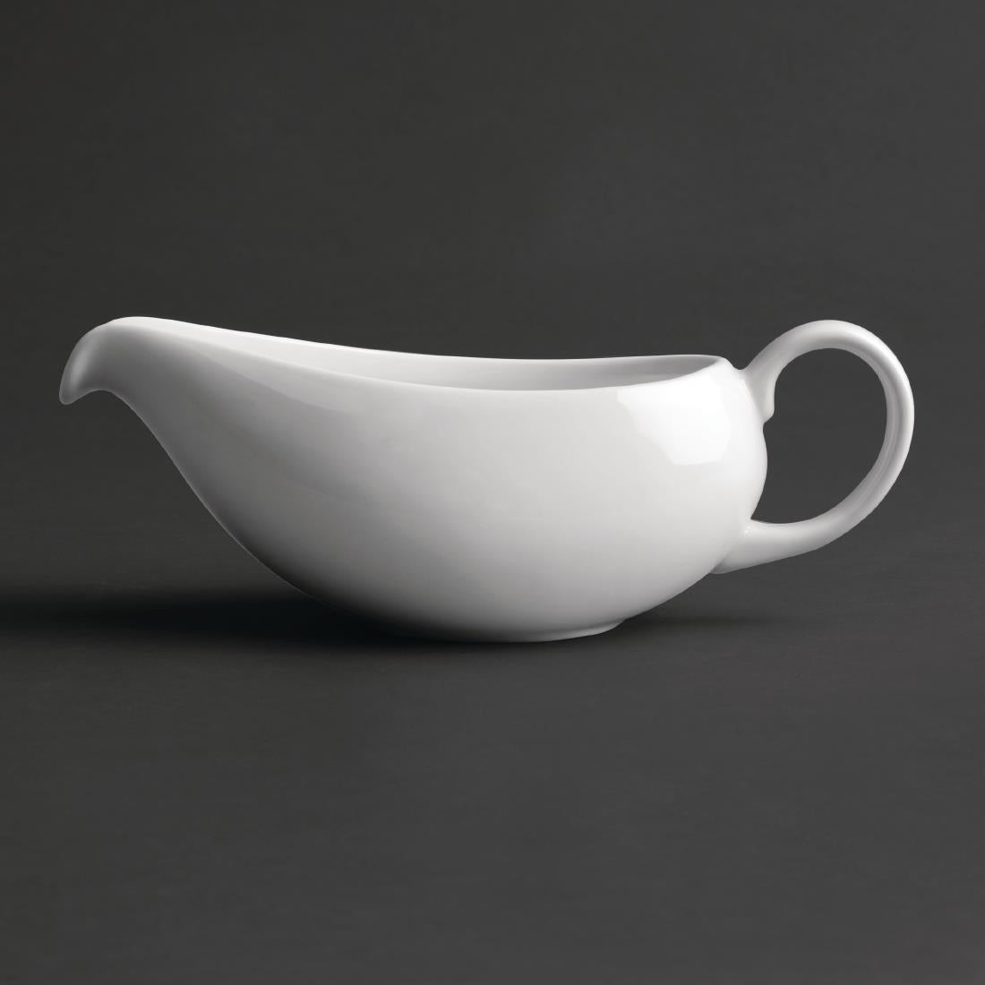 Royal Porcelain Classic White Gravy Boat 380ml (Pack of 2) - GT932 Royal Porcelain Crockery Royal Porcelain