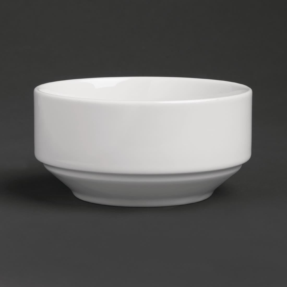 Royal Porcelain Classic White Stackable Soup Bowl 110mm (Pack of 12) - GT939 Bowls Royal Porcelain