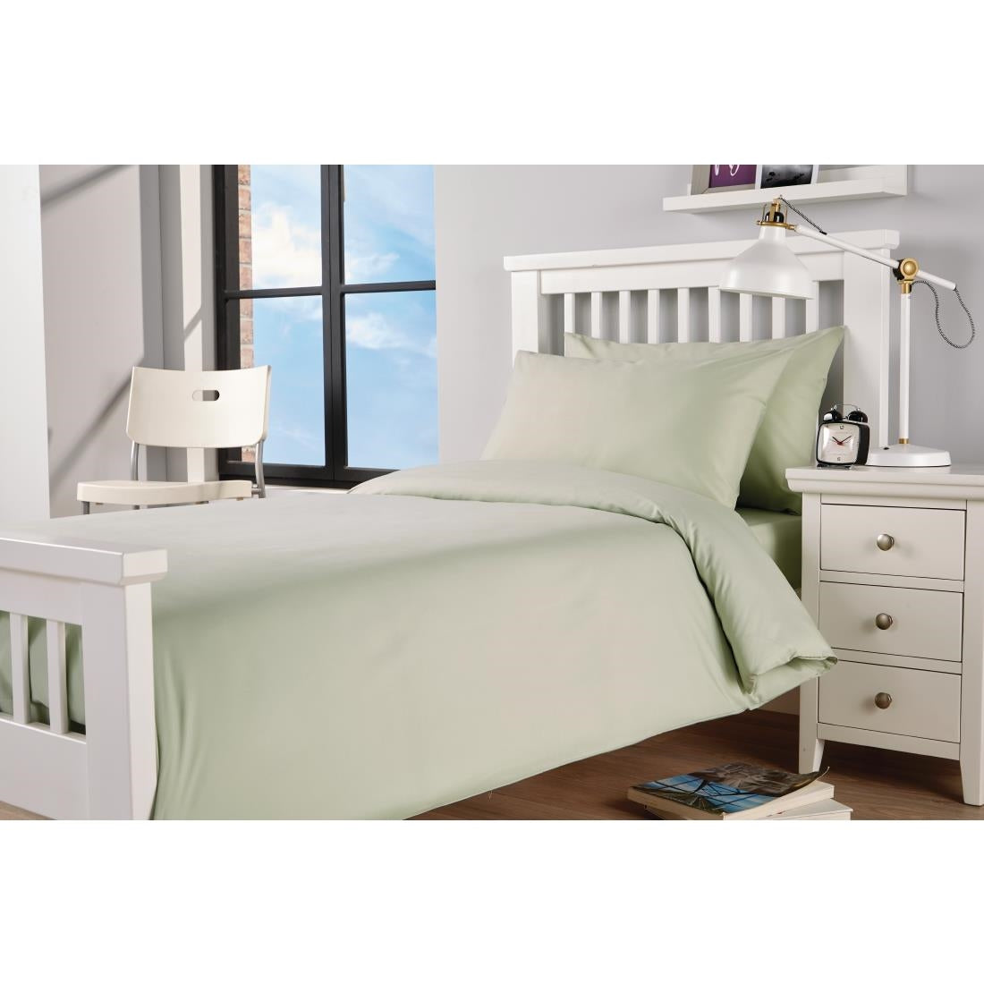 Mitre Essentials Spectrum Duvet Cover Green Single - GU190 Mitre Essentials