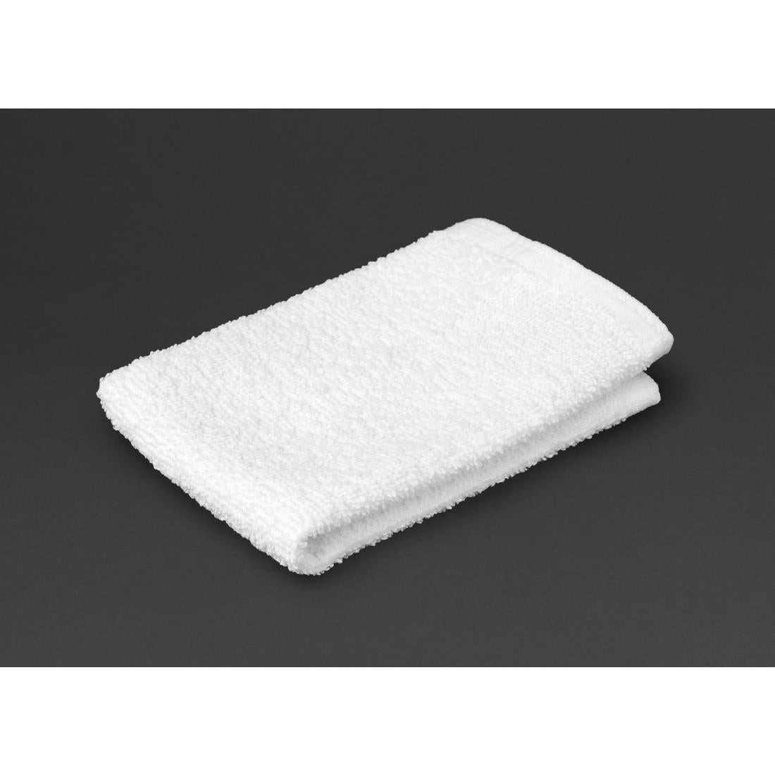 Mitre Essentials Carnival Face Cloth White (Pack of 10) - HB621 Mitre Essentials