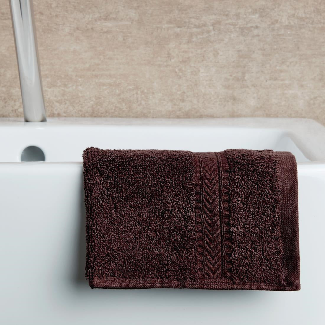 Mitre Essentials Nova Face Cloth Chocolate (Pack of 10) - HB626 Mitre Essentials