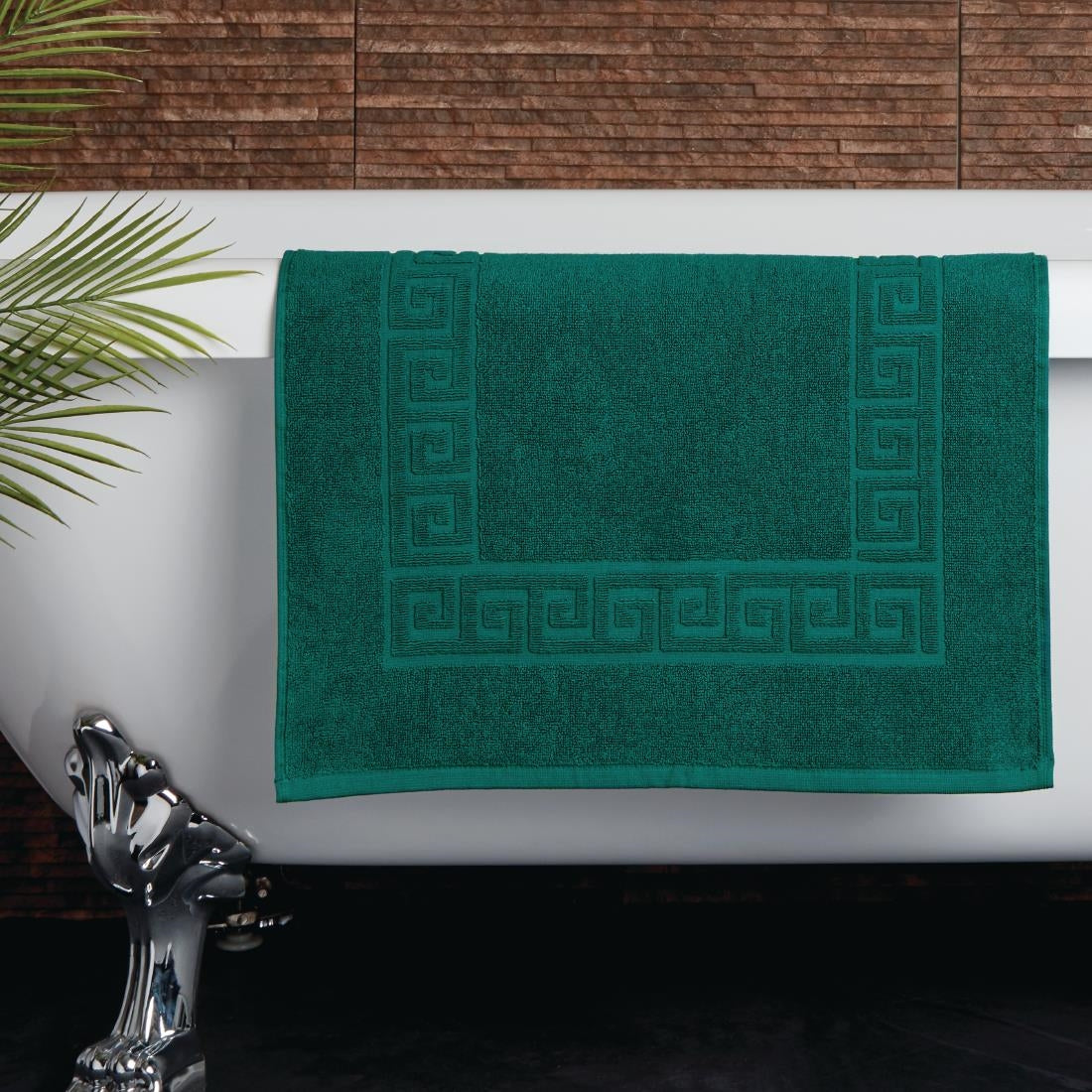 Mitre Essentials Nova Bath Mat Dark Green - GW363 Mitre Essentials