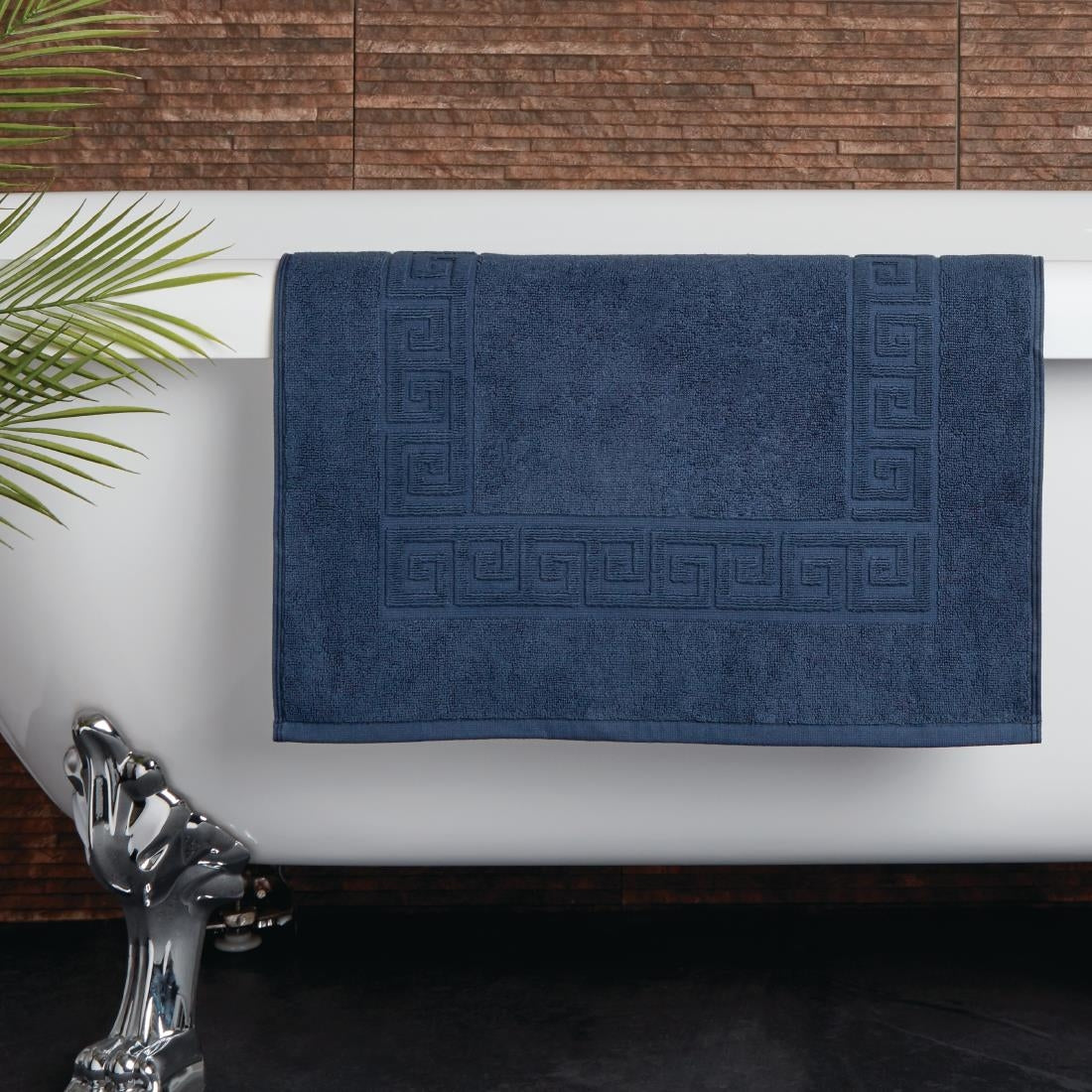 Mitre Essentials Nova Bath Mat Navy - GW373 Mitre Essentials