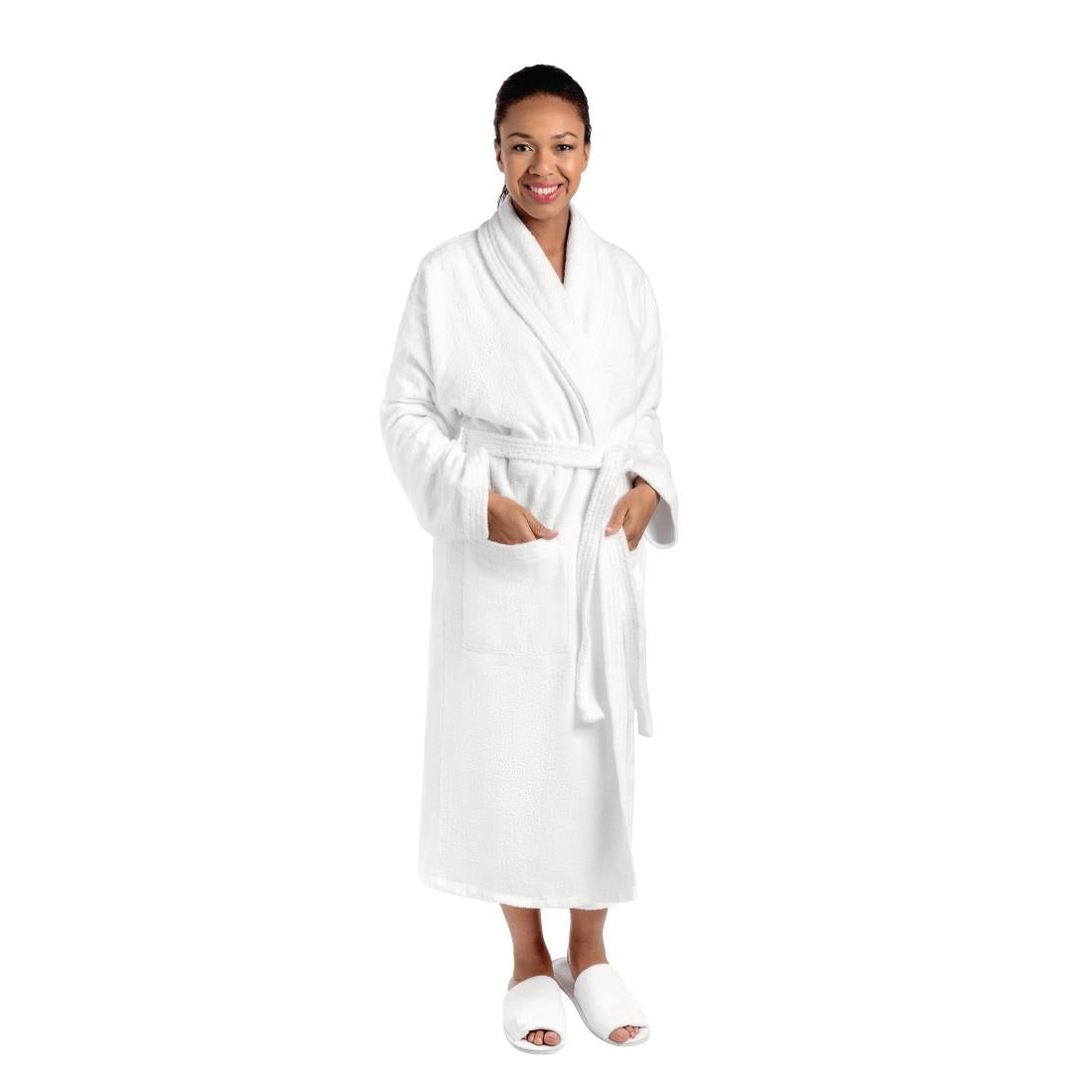 Mitre Luxury Curzon Bathrobe Extra Large White - GW402 Mitre Luxury