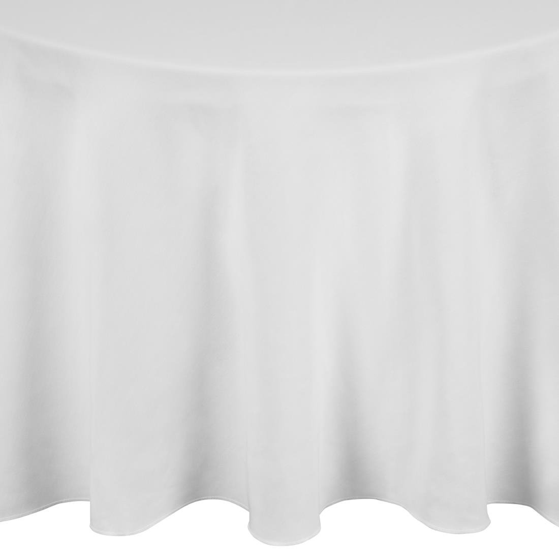 Mitre Essentials Occasions Round Tablecloth White 2300mm - GW439 Mitre Essentials