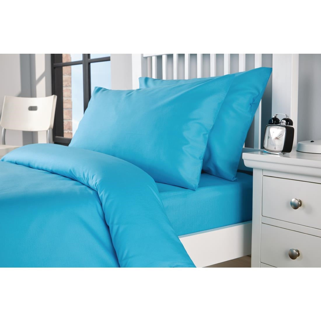 Mitre Essentials Spectrum Housewife Pillowcase Turquoise (Pack of 2) - HB677 Mitre Essentials