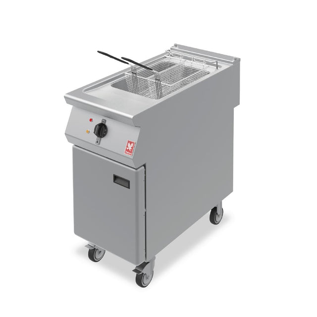 Falcon F900 Single Tank Twin Basket Free Standing Electric Fryer on Castors E9341 - HC100 Freestanding Electric Fryers Falcon