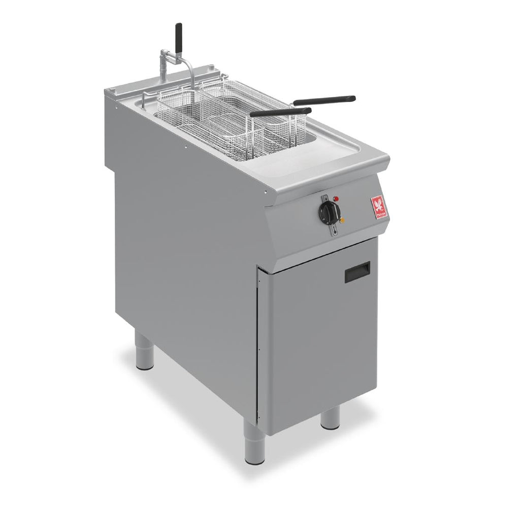 Falcon F900 Single Tank Twin Basket Free Standing Electric Filtration Fryer E9341F - HC101 Freestanding Electric Fryers Falcon