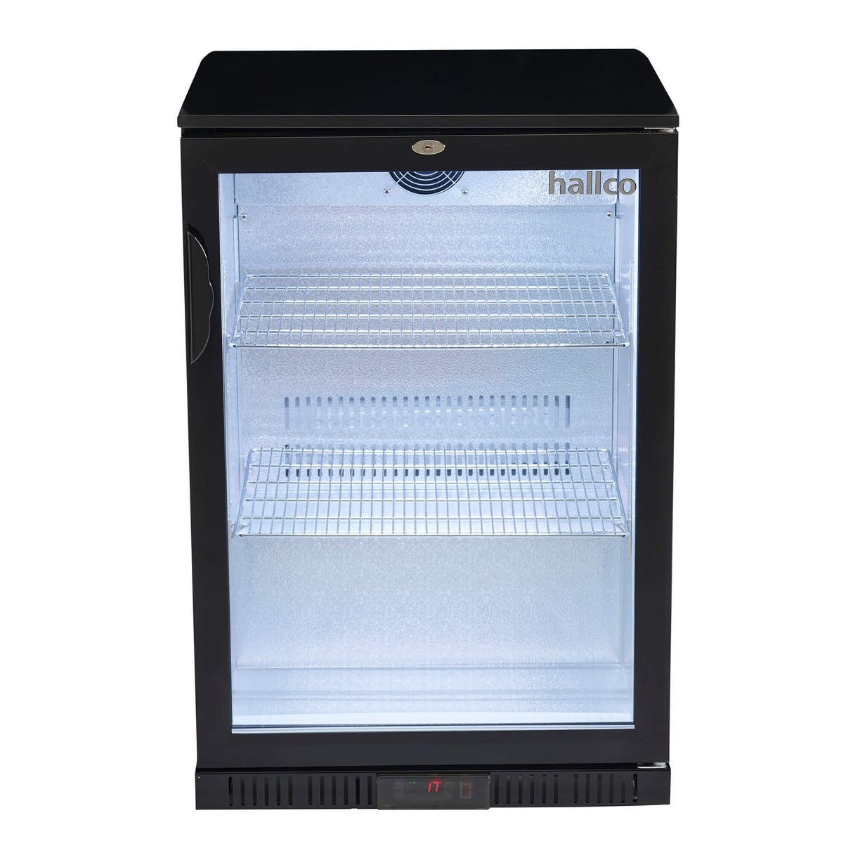 Hallco Single Door 128L Bottle Cooler – Hinged Door Commercial Undercounter Back Bar Fridge | HC1BK Single Door Bottle Coolers HALLCO