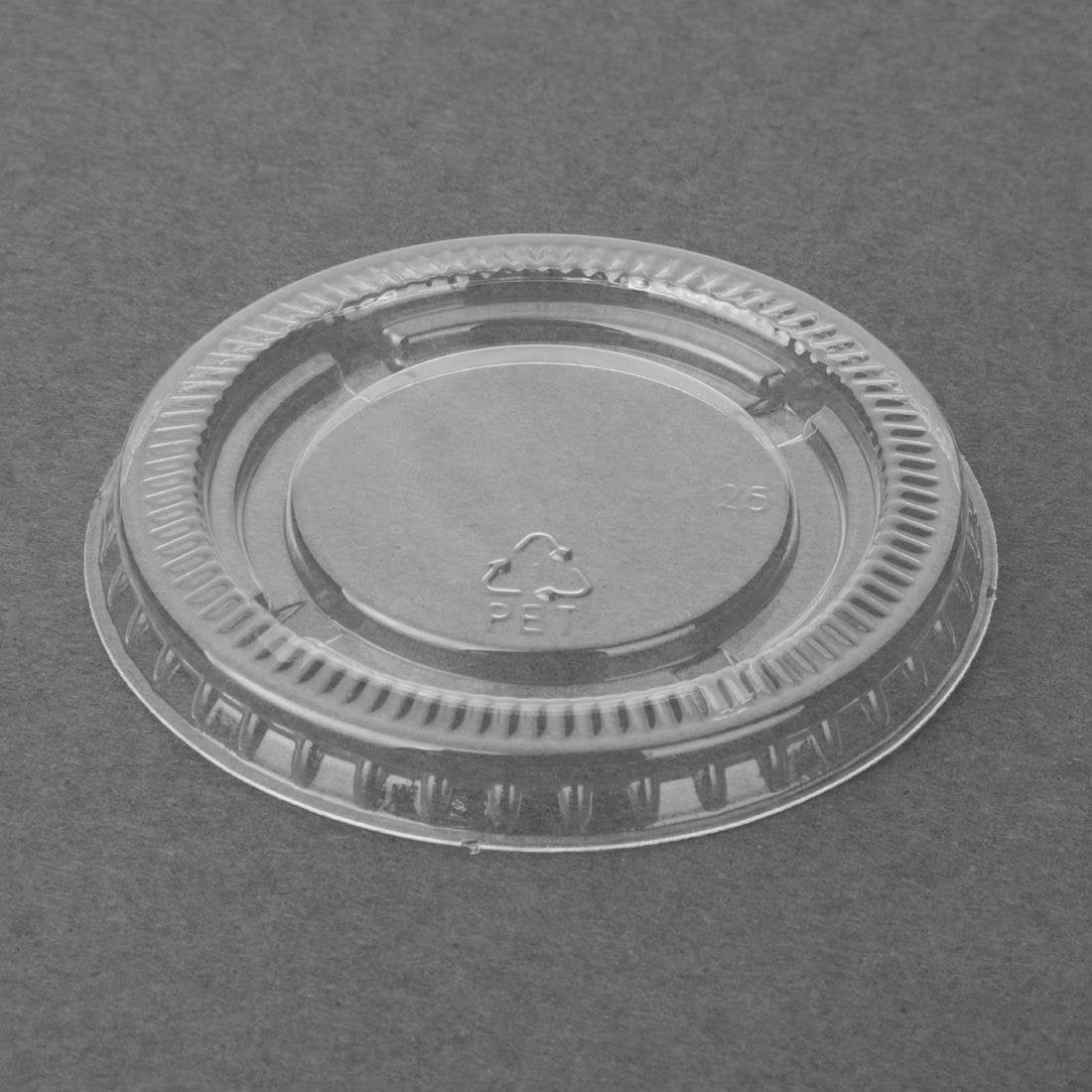 Fiesta Recyclable PET Lid for Portion Pots (Pack of 1000) - HC268 Takeaway Food Containers Fiesta Recyclable