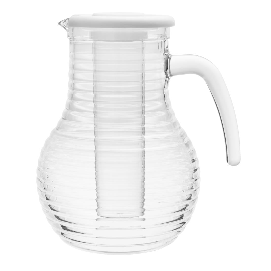 Olympia Kristallon Jug With Cooling Tube Polycarbonate Ridged 1600ml - HC357 Melamine and Polycarbonate Olympia