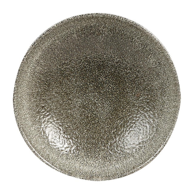 Churchill Studio Prints Raku Round Coupe Plates Quartz Black 165mm (Pack of 12) - HC770 Plates Churchill