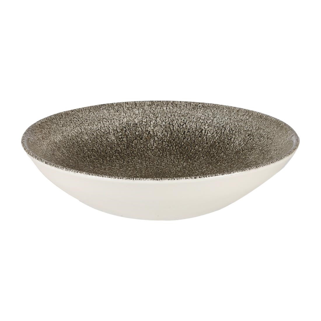 Churchill Studio Prints Raku Round Coupe Bowls Quartz Black 182mm (Pack of 12) - HC772 Bowls Churchill