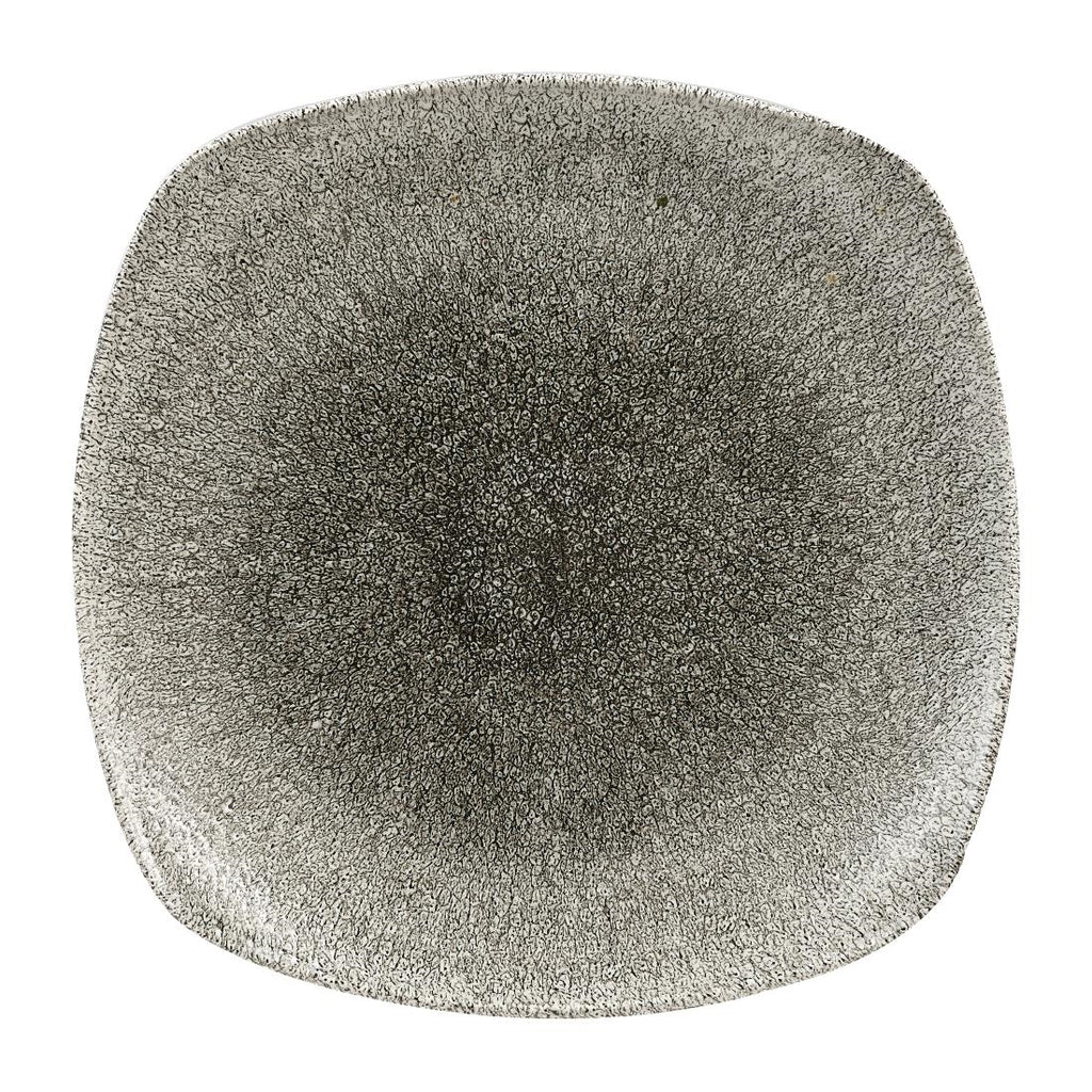 Churchill Studio Prints Raku Square Plates Quartz Black 252mm (Pack of 12) - HC778 Plates Churchill