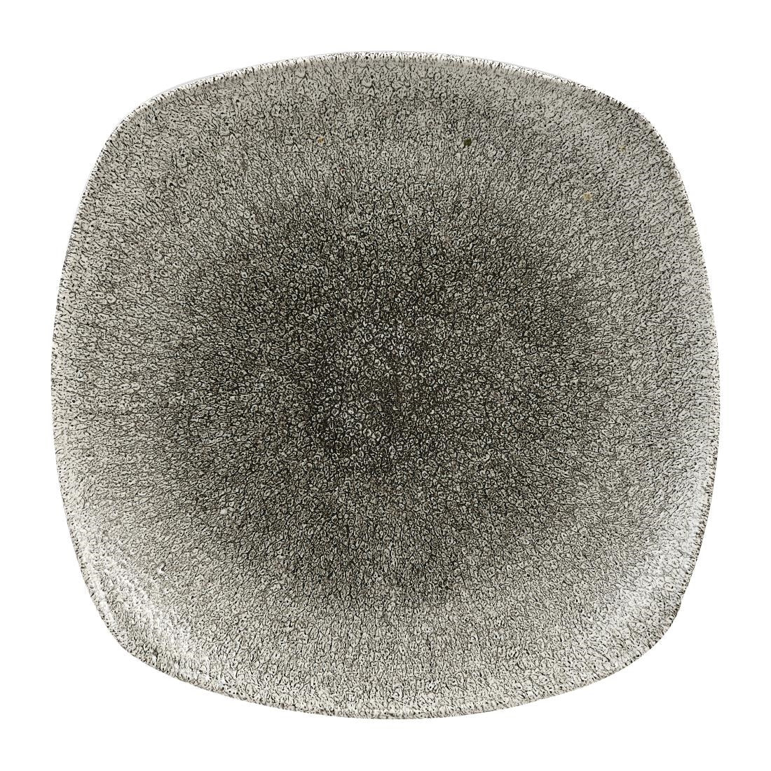 Churchill Studio Prints Raku Square Plates Quartz Black 252mm (Pack of 12) - HC778 Plates Churchill