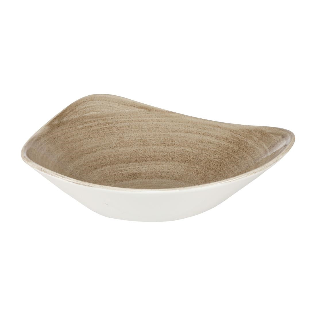 Churchill Stonecast Patina Antique Triangle Bowls Taupe 235mm - HC795 Bowls Churchill