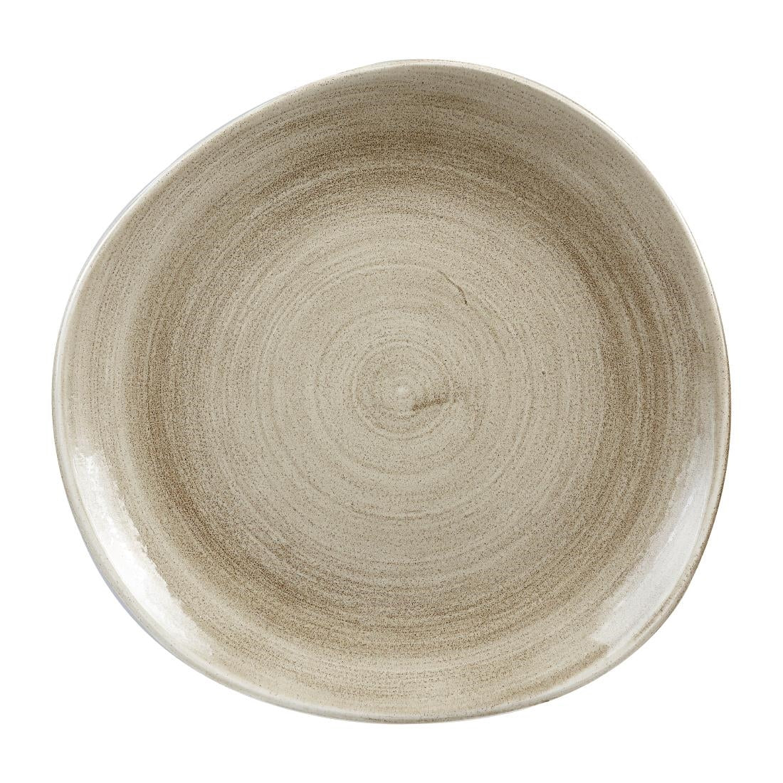Churchill Stonecast Patina Antique Organic Round Plates Taupe 286mm (Pack of 12) - HC800 Plates Churchill
