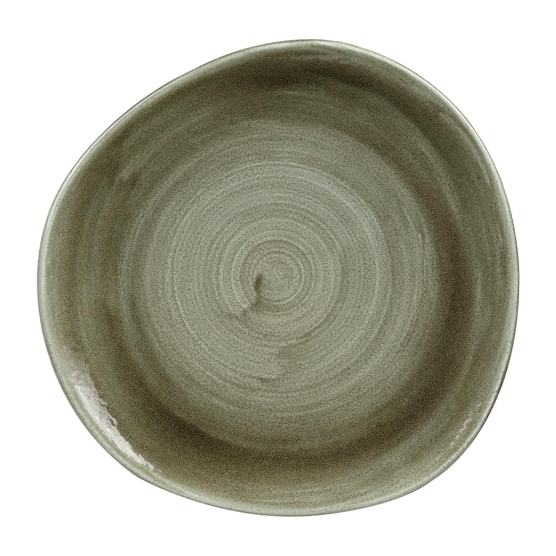 Churchill Stonecast Patina Antique Organic Round Plates Green 286mm (Pack of 12) - HC820 Plates Churchill
