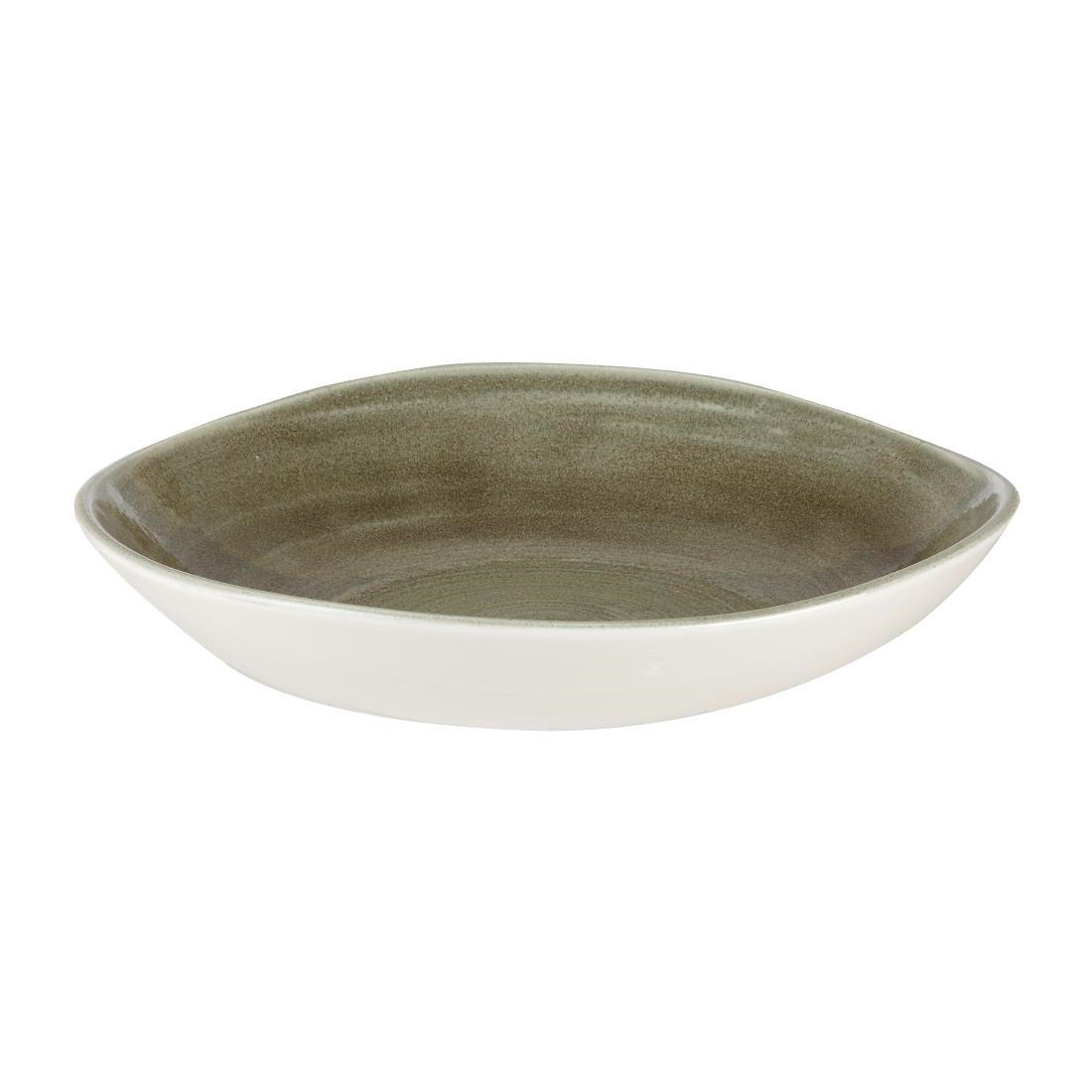 Churchill Stonecast Patina Antique Organic Round Bowls Green 253mm (Pack of 12) - HC824 Bowls Churchill