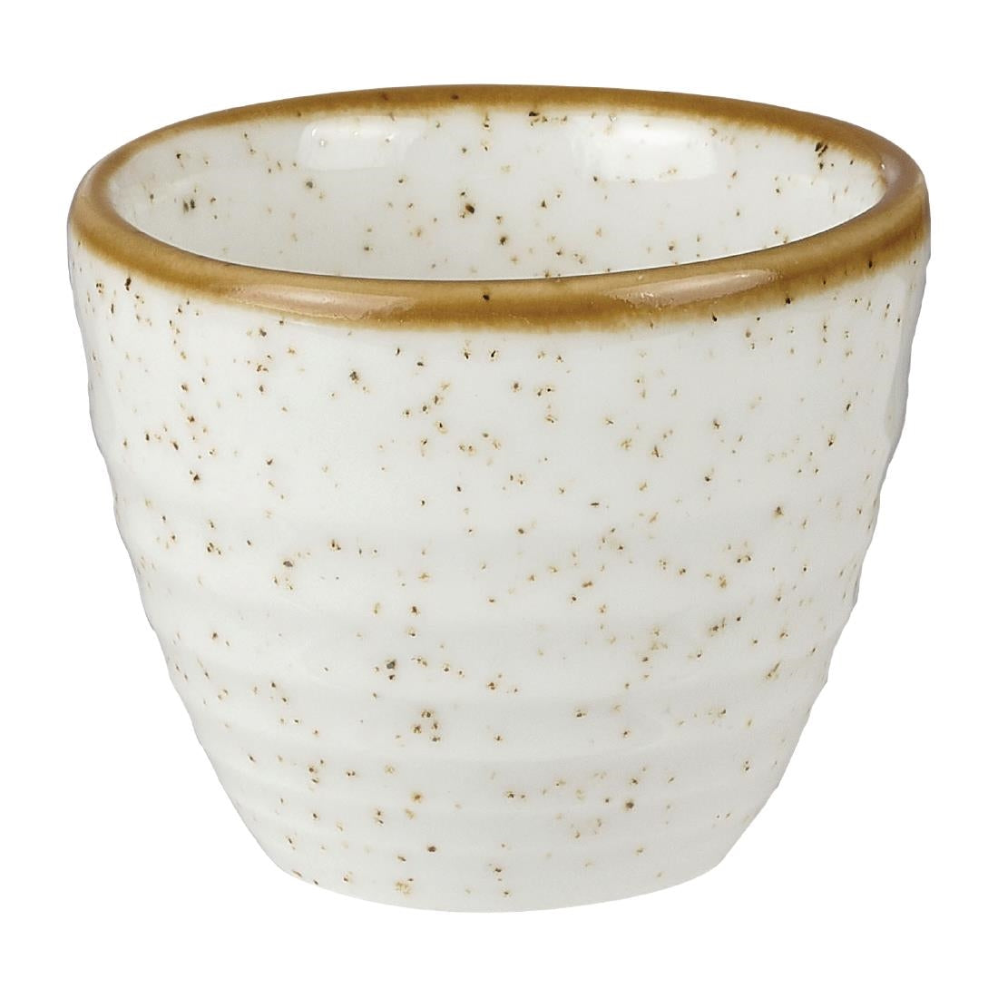 Churchill Stonecast Round Dip Pots Barley White Ripple 57ml (Pack of 12) - HC829 Churchill Super Vitrified Churchill