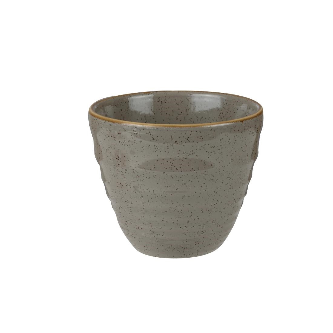Churchill Stonecast Round Ripple Chip Mugs Peppercorn Grey 285ml (Pack of 12) - HC831 Churchill Super Vitrified Churchill
