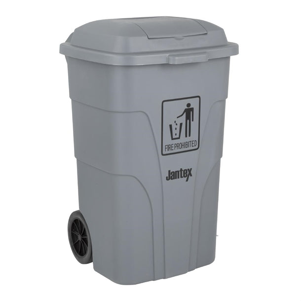 Jantex 120Ltr Wheelie Bin with Foot Pedal Grey - HC923 Jantex