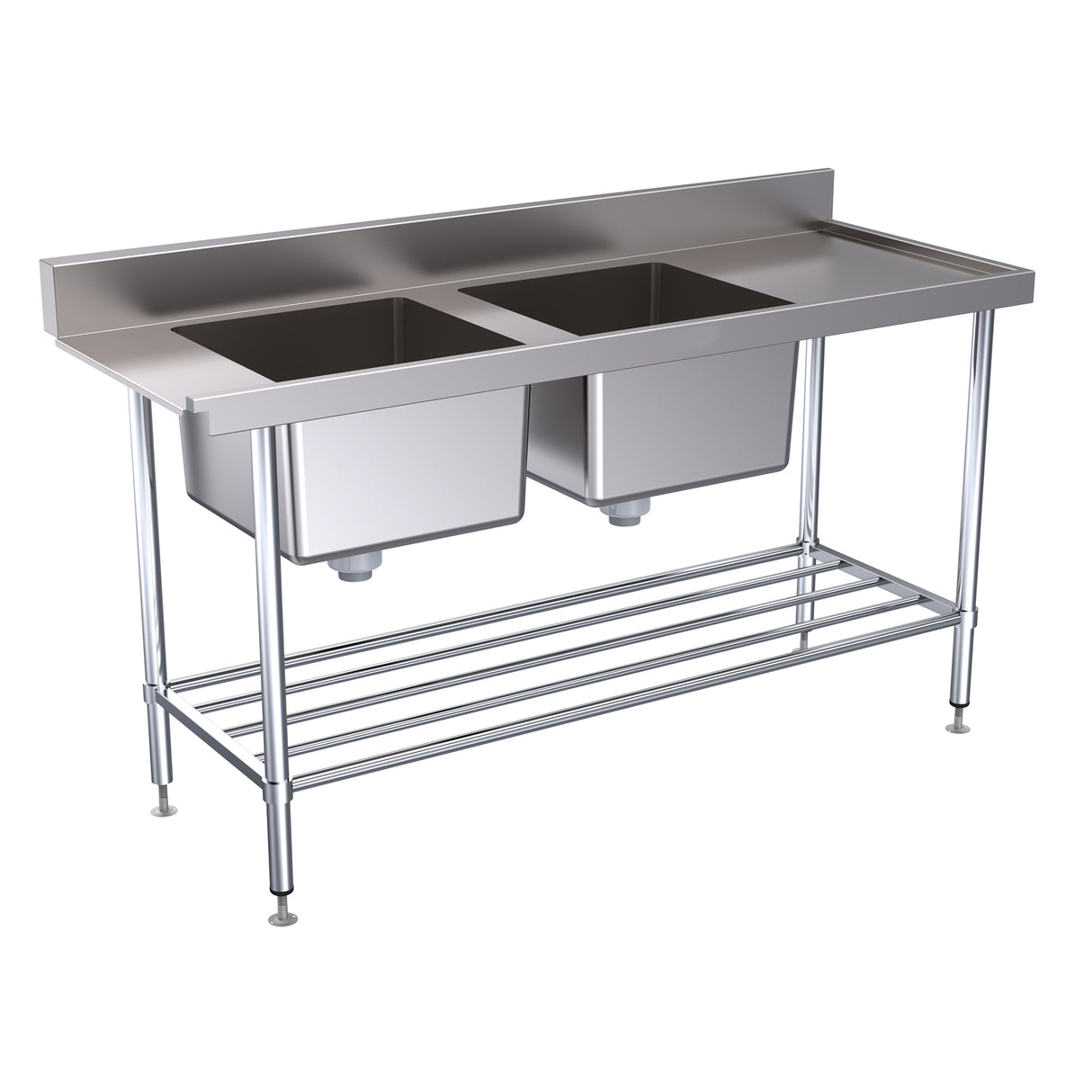 Hallco Dishwash Table 'Dirties' Inlet Bench Stainless Steel | HDWDI1650R Stainless Steel Dishwasher Tables Hallco