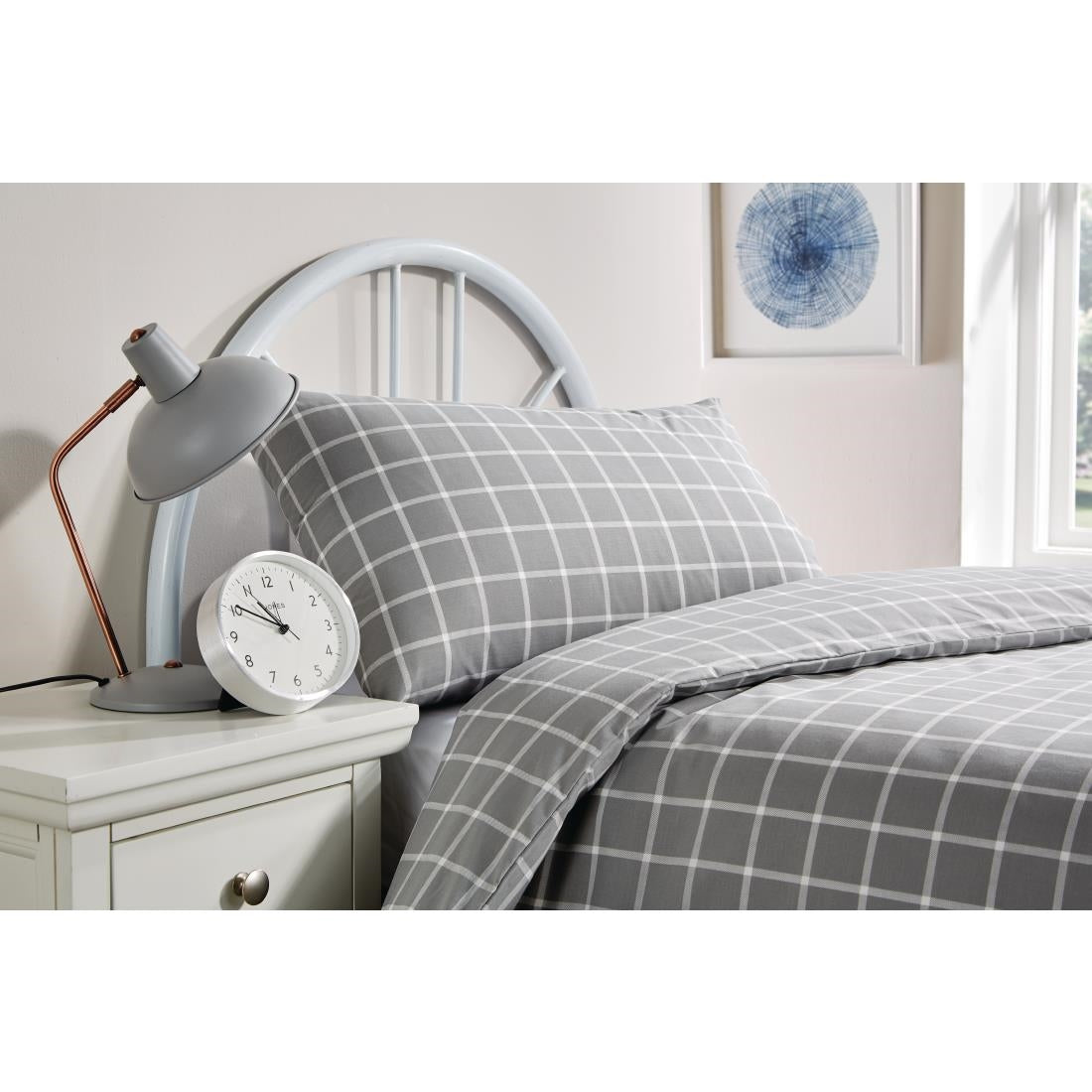 Mitre Essentials Stirling Pillowcase Grey 48 x 75cm - HN891 Mitre Essentials